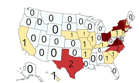 Map Showing Which Us States Have The Most Presidents Rmapfans