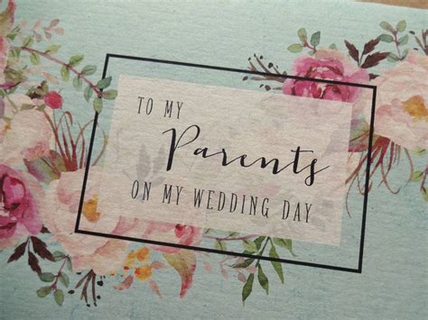 What to get parents for my wedding. to my parents on my wedding day thank you card by sweet ...