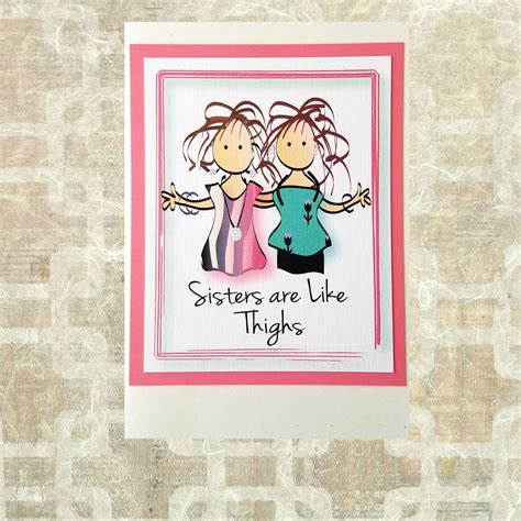 Funny Birthday Card for Sister  Sassy Birthday Card for Little Sister