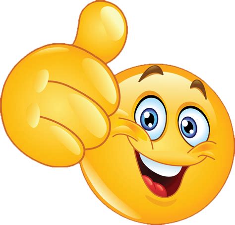 Download Hd Like Emoji Smiley Face Thumbs Up Transparent Png Image