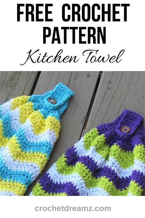 This is actually a set of matching cloths and towels. Chevron Kitchen Towel, Free Crochet Pattern in 2020 ...