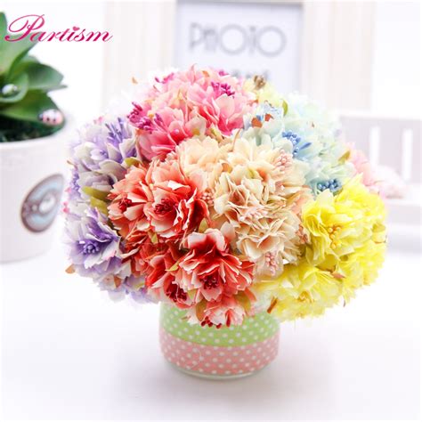 30pcs silk carnation artificial stamen bud bouquet flower scrapbooking for wedding home corsage