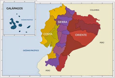 Mapa Del Ecuador Y Sus Regiones Mapa Actualizado