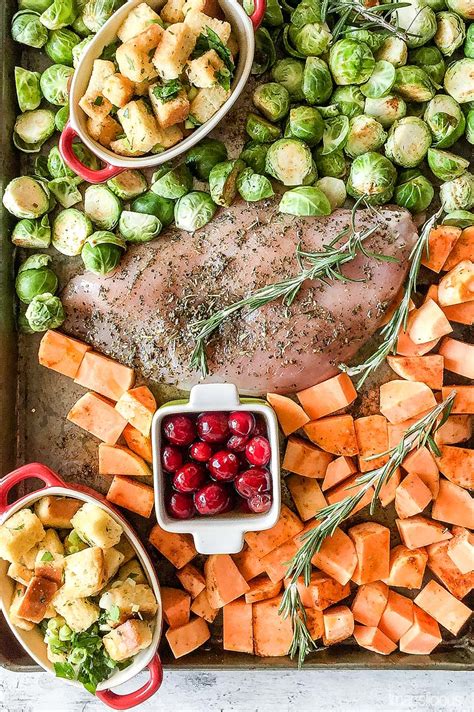 With these amazing recipes, you can feed a family of six for under. Easy and Beautiful Sheet Pan Thanksgiving Dinner for Two