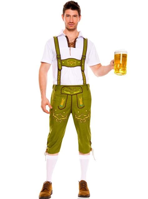Mens Bavarian Guy German Lederhosen Beer Oktoberfest Costume 8601