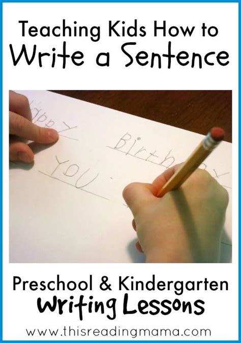 Maybe you would like to learn more about one of these? Teaching Kids How to Write a Sentence | Teaching kids ...