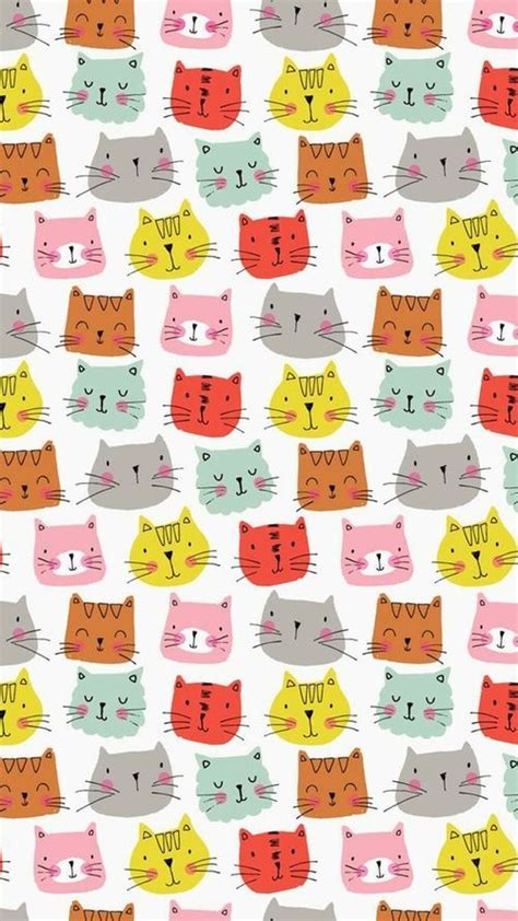 รูปภาพ Cat Wallpaper And Background Cat Pattern Wallpaper Iphone