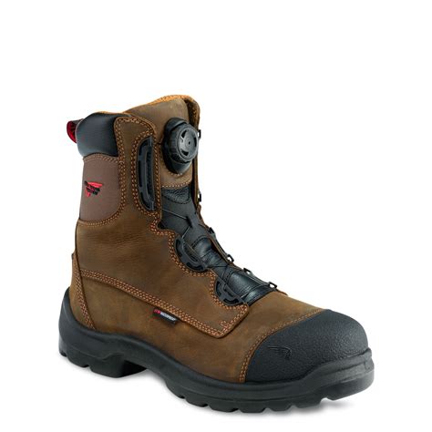 Red Wing 3268 Mens 8 Inch Safety Work Boot Boa Lacing System Brown