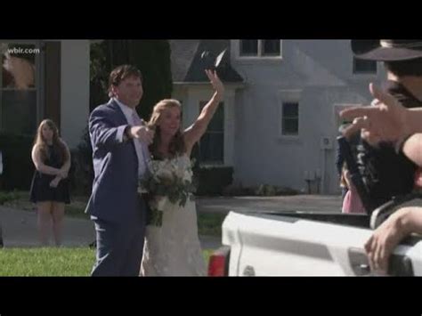 Couple Invites Friends To Drive By Wedding Reception Youtube