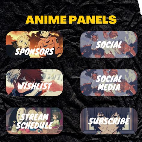 NEW Anime Twitch Panels With Rounded Corners Panels Etsy UK