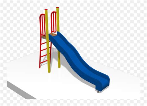 Free Standing Slide Unit Transparent Background Playground Slide