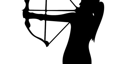 Practicing Archery Free Silhouette