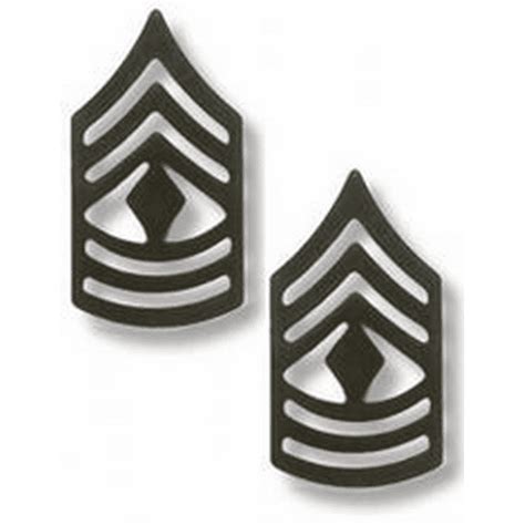 Us Army First Sergeant Black Metal Collar Rank Insignia