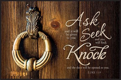 Nothing that is good for him shall be denied him. Seek And Knock, But For Others - All Of Us