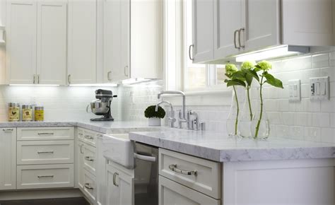 Honed Carrera Marble Transitional Kitchen Fautt Homes