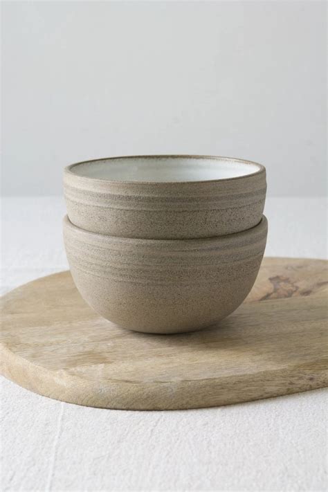 Rustic Pottery Soup Bowl In Gray And White Soup Bowls Ceramic Rustic