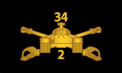 Army 2nd Bn 34th Armor Armor Branch Wo Txt Digital Art By Tom