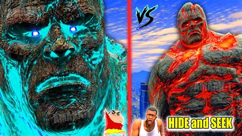 Lava God And Ice God Playing Hide And Seek In Gta 5 With Shinchan And
