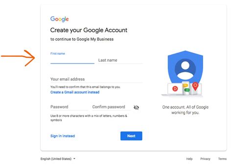 Create Google Account 2 – Big Hit Creative Group
