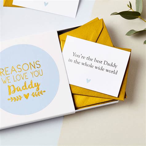 Personalised Foiled Reasons I Love Dad Notes By Martha Brook