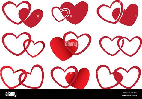 Vector Illustration Of Symbolic Heart Shape Design For Love Theme Stock