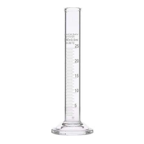 B8l32414 Academy Glass Measuring Cylinder 25ml Pack Of 10 Gls