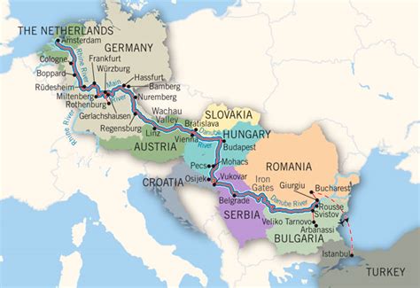 Rhine Danube River Map