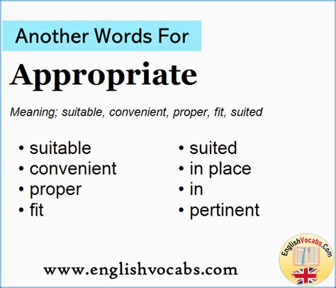 Another Word For Appropriate What Is Another Word Appropriate