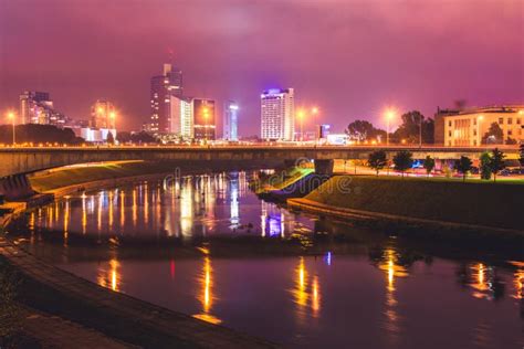 Vilnius At Night Stock Image Image Of Europe Capital 75900503