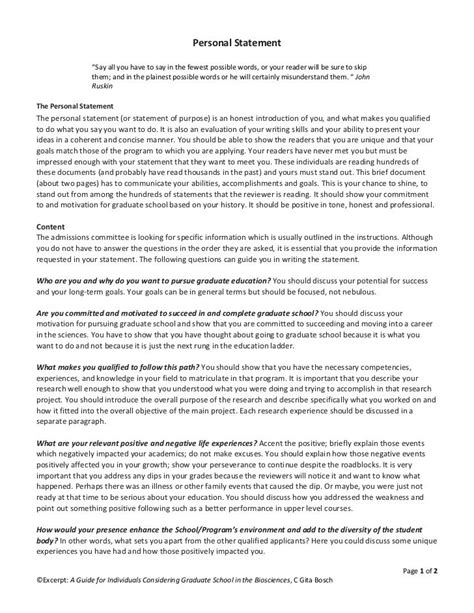 Personal Statement Free Download Printable Templates Lab