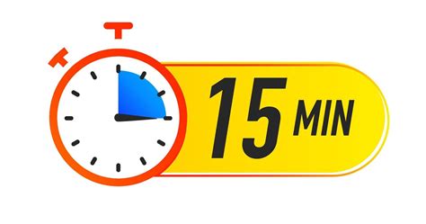 Timer Icon 15 Minutes Vector Colorful Style 13211761 Vector Art At