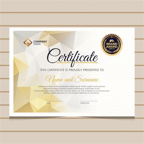 Premium Vector Elegant Blue Gold Diploma Certificate Template