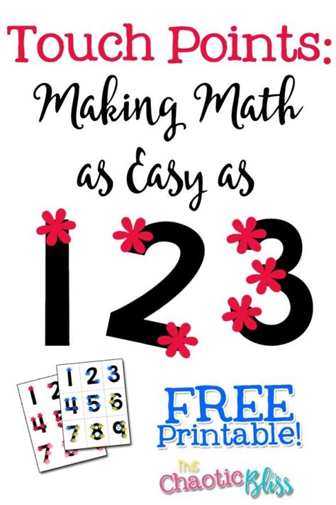 Looking For A A Good Math Hack These Free Printable Touch Points Cards