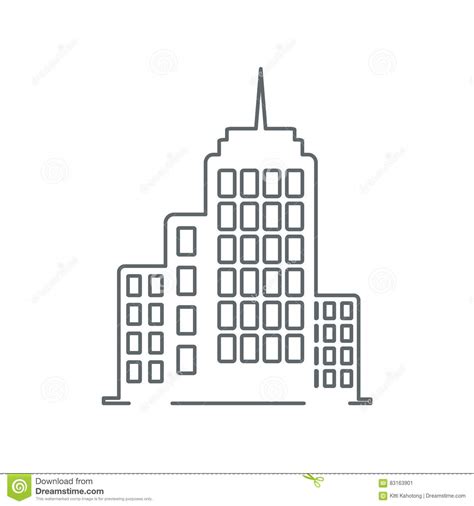 Kreskowa Budynek Biurowy Ikona Ilustracja Wektor Ilustracja złożonej z odosobniony bankowy
