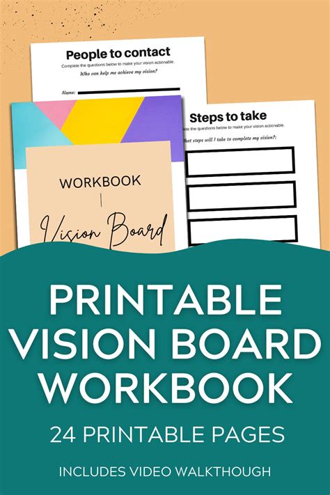 Vision Board Workbook Etsy