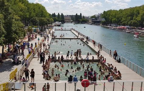 Paris Canal Swimming Pool Prepare For The Algae And Long Queues