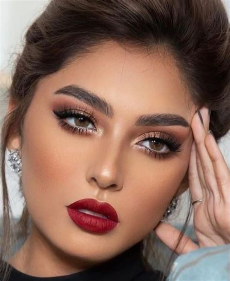 Red Lips Wedding Bridal Makeup Red Lips Winter Wedding Makeup