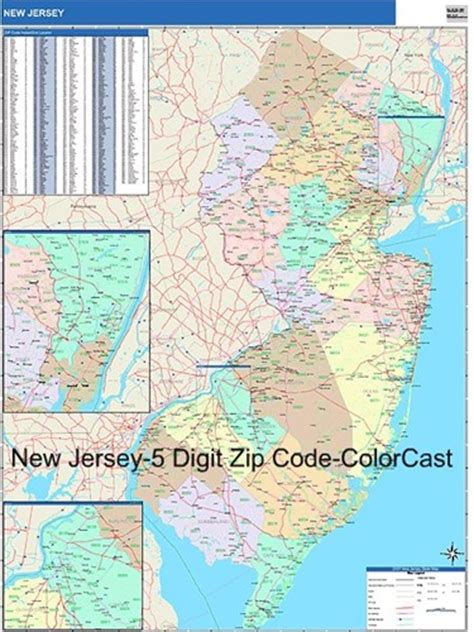 New Jersey Zip Code Map From