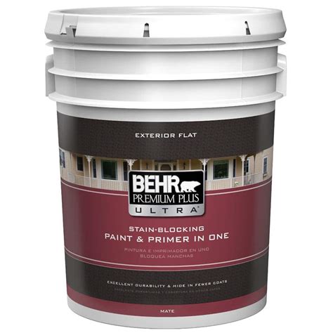 Behr Premium Plus Ultra 5 Gal Deep Base Flat Low Voc Exterior Paint