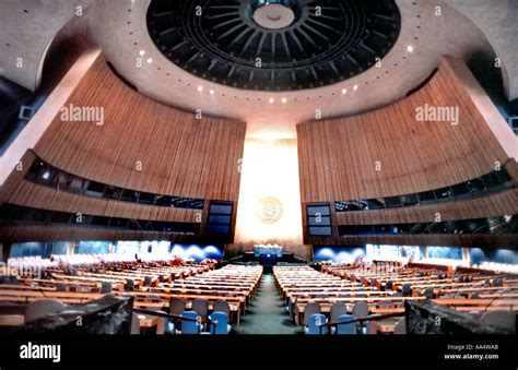 New York Ny Interior United Nations Un Building Economic Council