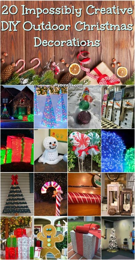 I also love changing up my decorations from time to time, particularly the outdoor ones. 20 Impossibly Creative DIY Outdoor Christmas Decorations ...