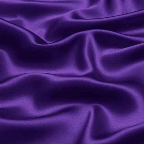 Solid Purple Charmeuse 100 Pure Silk Fabric For Fashion