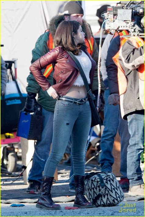 Selena Gomez Shows Off Her Midriff While Filming Scenes For Her