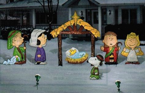 Charlie Brown Nativity Play Metal Christmas Nativity Scene Charlie