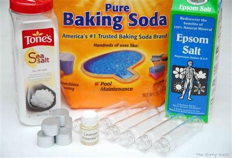 Sea Salt Baking Soda And Epsom Salt Are The Ingredients Needed For Making Lavender Bath Salts