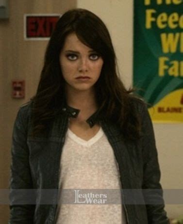 Pictures 2011 emma stone wiki. Zombieland Emma (Wichita) Leather Jacket | Emma stone ...