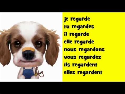Verbi che hanno una coniugazione simile al verbo parlare. Coniugazione muscial francese #Soul # Verbo = regarder ...