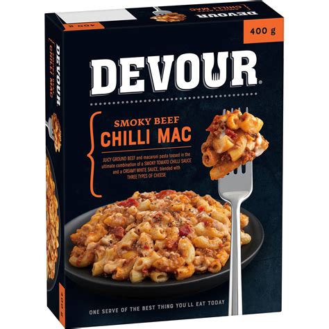Devour Smoky Beef Chilli Mac Frozen Meal 400g Woolworths