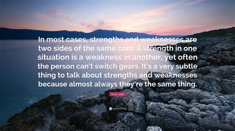 Link your strengths to the requirements of the job it seems simple enough, but these four words present something of a minefield for candidates. Steve Jobs Quote: "In most cases, strengths and weaknesses ...