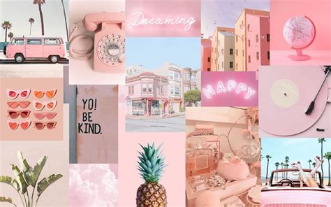 Macbook Pro Pink Aesthetic Collage Wallpaper Laptop Download